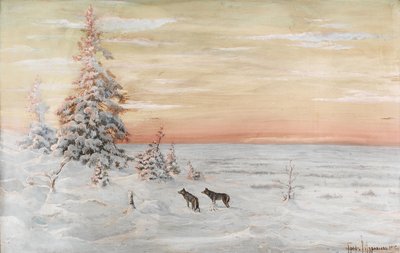 Winter Landscape with Wolves by Count Vladimir Leonidovich Muravyov