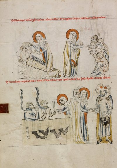 Hedwig Caring for the Sick; Hedwig Caring for Prisoners by Court workshop of Duke Ludwig I of Liegnitz and Brieg