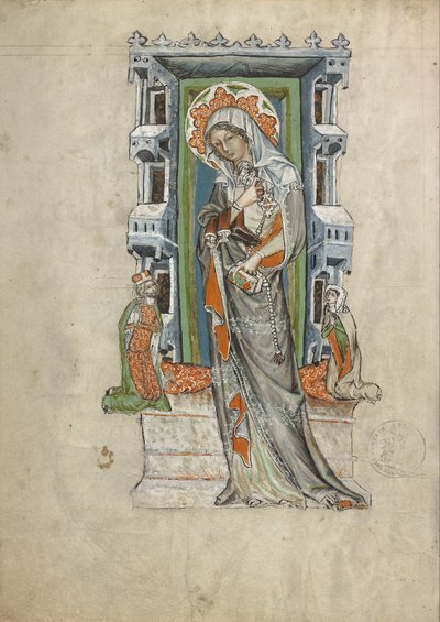 Saint Hedwig of Silesia with Duke Ludwig of Legnica and Brieg and Duchess Agnes by Court workshop of Duke Ludwig I of Liegnitz and Brieg