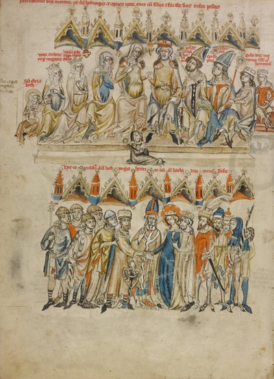 The Family of Berthold VI; The Marriage of Hedwig and Heinrich by Court workshop of Duke Ludwig I of Liegnitz and Brieg