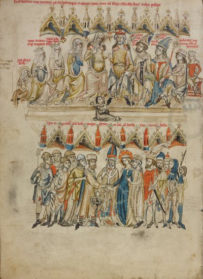 The Family of Berthold VI; The Marriage of Saint Hedwig and Heinrich by Court workshop of Duke Ludwig I of Liegnitz and Brieg