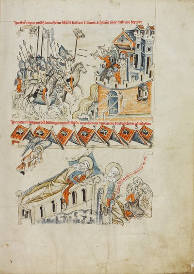 The Tartars Carrying the Head of Heinrich before Castle Liegnitz; Saint Hedwig Seeing in a Dream Her Son