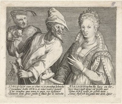 Aura Tries to Seduce Harlequin by Crispijn van de Passe (I)