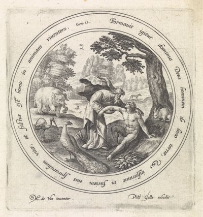 The Creation of Adam History of Adam and Eve (series title) by Crispijn van de Passe (I)