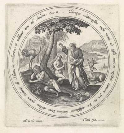 The Creation of Eve (series title: History of Adam and Eve) by Crispijn van de Passe (I)