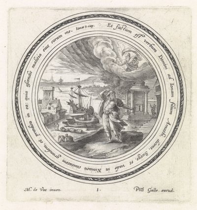 God sends Jonah to Nineveh (History of Jonah series) by Crispijn van de Passe (I)
