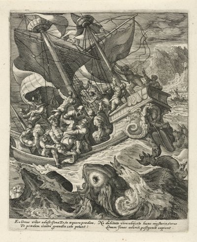 Jonah Thrown Overboard by Sailors by Crispijn van de Passe (I)