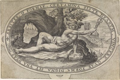 Mercury (Gods and Goddesses Involved in the Judgment of Paris) by Crispijn van de Passe (I)