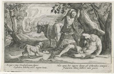 Mercury Kills Argus (series title: Metamorphoses of Ovid) by Crispijn van de Passe (I)