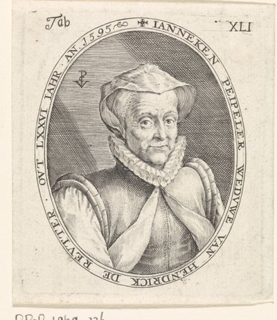 Portrait of Janneke Peipeler by Crispijn van de Passe (I)