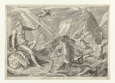 Neptune with the Tritons by Crispijn van de Passe (II) (attributed to)