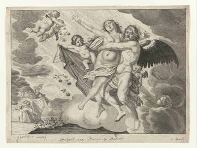 Boreas Abducts Oreithyia by Crispijn van de Passe (II) (possibly)