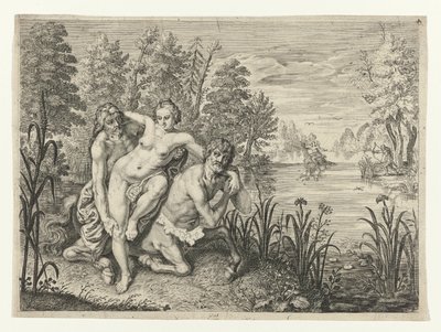 Nessus Carries Deianira Across the River (Metamorphoses of Ovid) by Crispijn van de Passe (II) (possibly)