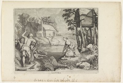 Leto (Latona) Turns the Lycians into Frogs (Metamorphoses of Ovid) by Crispijn van de Passe (II)