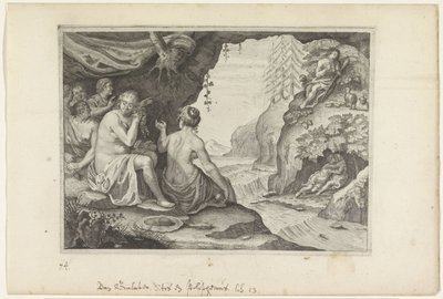 Polyphemus and Acis Loving Galatea (Metamorphoses of Ovid series) by Crispijn van de Passe (II)
