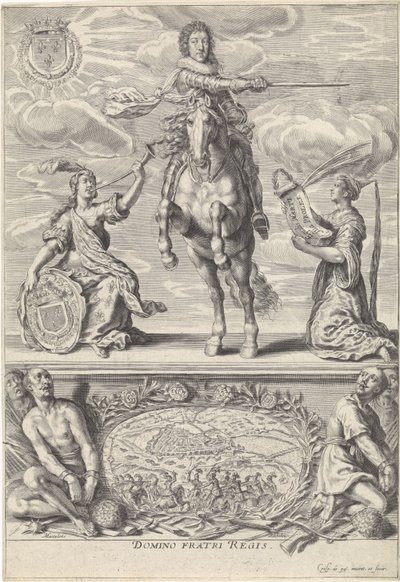 Portrait of Gaston Jean-Baptiste of Orléans on Horseback by Crispijn van de Passe (II)