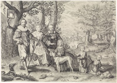 Portrait of Guy Michel Lejay and His Family by Crispijn van de Passe (II)