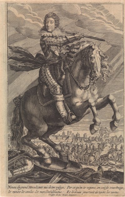 Portrait of Louis XIII on Horseback by Crispijn van de Passe (II)