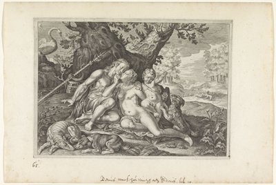 Venus Warns Adonis (Metamorphoses of Ovid series) by Crispijn van de Passe (II)