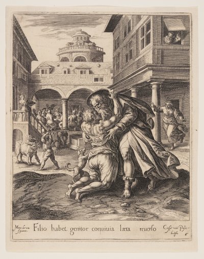 The Return of the Prodigal Son, from The Parable of the Prodigal Son by Crispijn van de Passe I