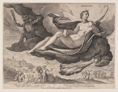 Zephyrus, from The Winds by Crispijn van de Passe I