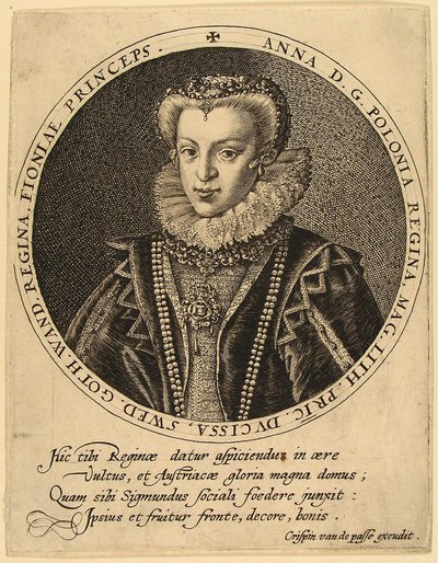 Anna Catherine Constance Vasa of Poland by Crispijn van de Passe the Elder