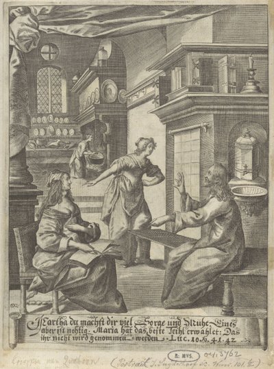 Christ in the House of Martha and Mary by Crispijn van den Queborn