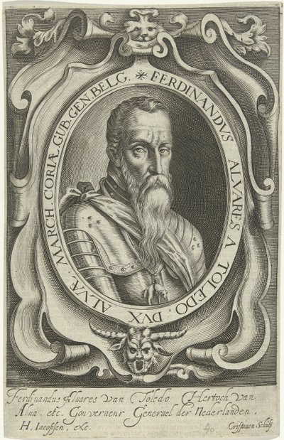 Portrait of Ferdinand Alvarez de Toledo, Duke of Alva by Crispijn van den Queborn