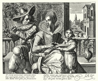 The Family Concert by Crispin I de (after) Passe