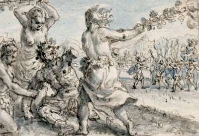 Maenads Beating Pentheus by Crispin I de Passe