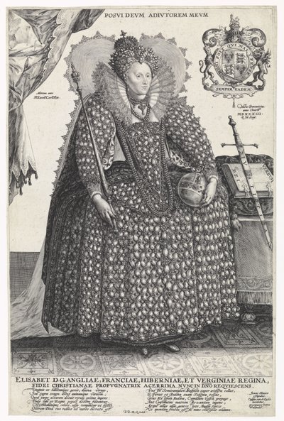 Portrait of Queen Elizabeth I of England by Crispin  Passe