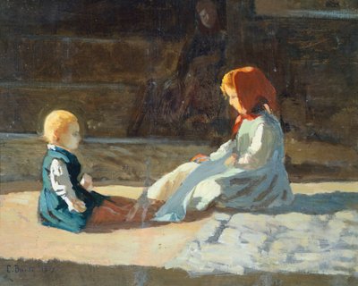 Children in sun by Cristiano Banti