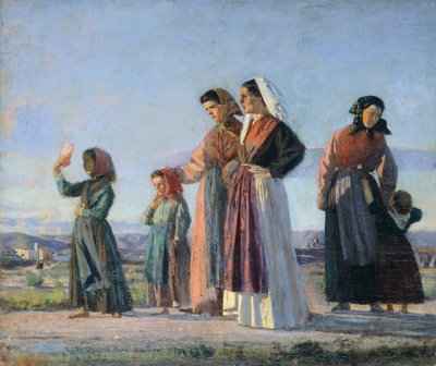 Returning from Mass by Cristiano Banti