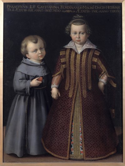 Portrait of Francis and Catherine de Medicis, Children of Ferdinand by Cristofano Allori