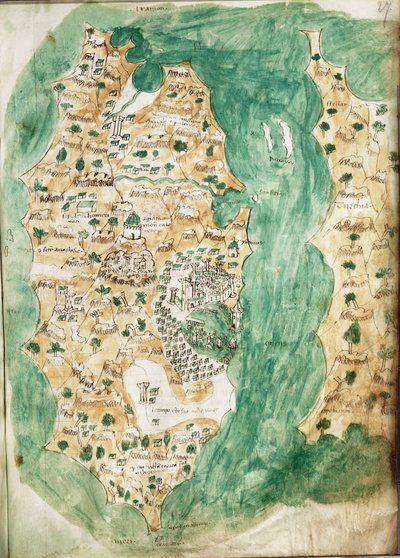 A Chart of Khios and Adjacent Mainland, c.1420 by Cristoforo Buondelmonti
