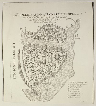 A map of Constantinople by Cristoforo Buondelmonti
