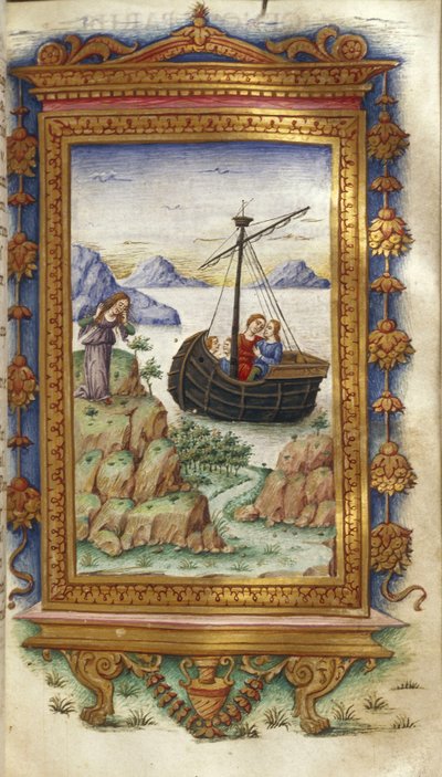 Oenone grieving at the sight of Paris with Helen (Illustration for The Heroides by Ovid, 1485-1499) by Cristoforo Majorana