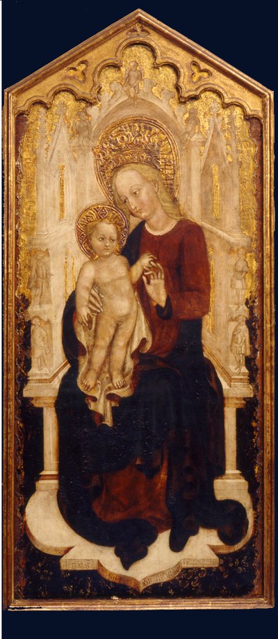 The Virgin and Child Enthroned by Cristoforo Moretti