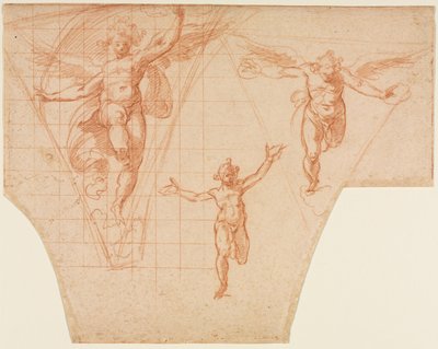 Three Studies of Angels for a Pendentive (detail) by Cristoforo Roncalli
