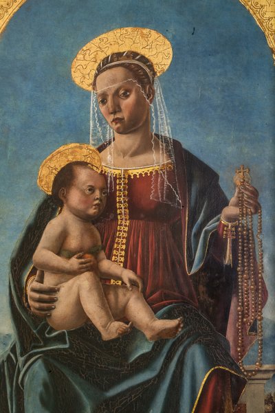 Madonna with Infant Jesus (detail) by Cristoforo da Lendinara Canozzi or Canozi