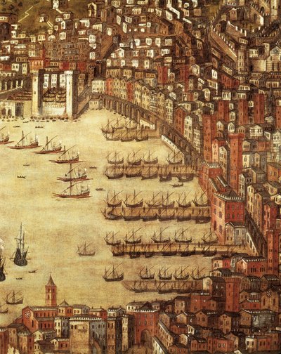 View of Genoa and its castle (detail) by Cristoforo de Grassi