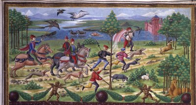 The Hunt (detail) by Cristoforo De Predis
