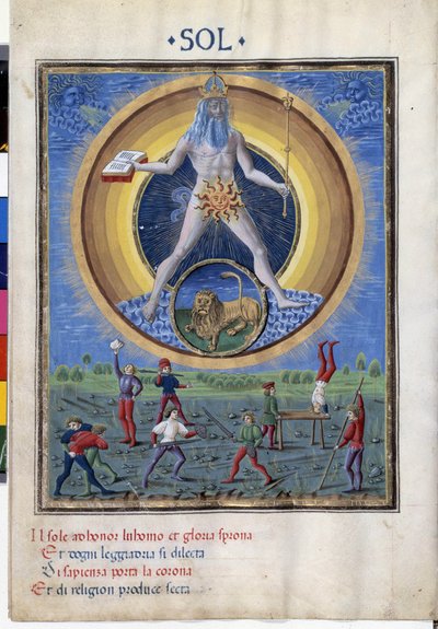 Sun with the Zodiac Sign of the Lion by Cristoforo De Predis