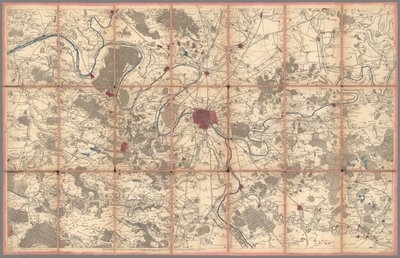 Geometric Map of France by Cassini by Cesar Francois Cassini de Thury