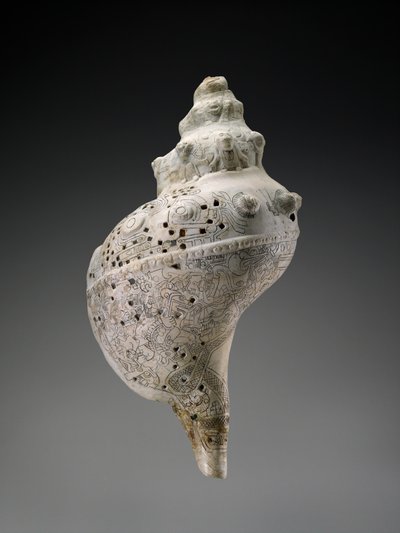 Celestial Conch Shell with Skulls, AD 900-1521 by Culture Huastec
