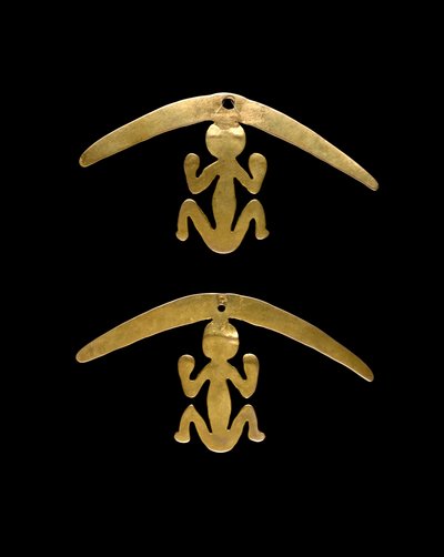 Pair of Ear Dangles, 600-1600 AD by Culture Nariño