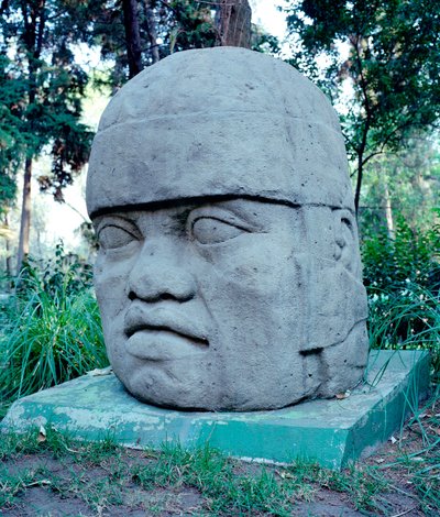 Pre-Columbian Civilization: Colossal Olmec Head by Culture Olmec
