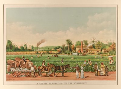 A Cotton Plantation on the Mississippi by Currier and Ives