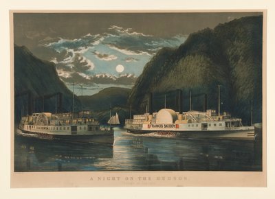 A Night on the Hudson by Currier and Ives