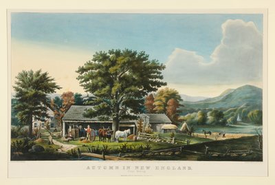 Autumn in New England: Cider Making by Currier and Ives